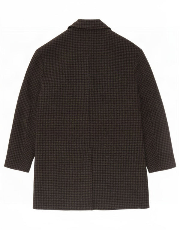 Damski płaszcz oversize Zara UK 6 XS, czarny poliester w pepitkę