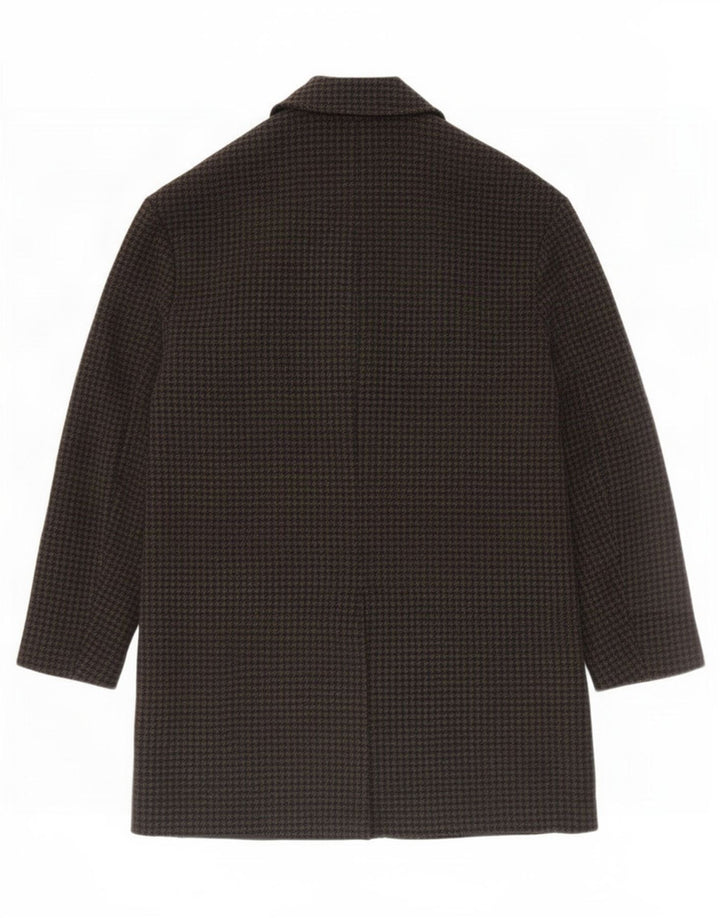 Damski płaszcz oversize Zara UK 6 XS, czarny poliester w pepitkę
