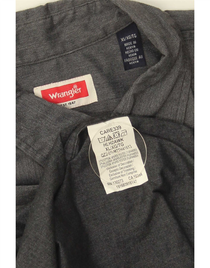 Koszula męska Wrangler XL, szara, bawełniana