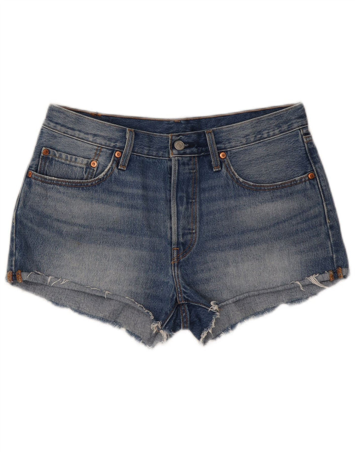 Damskie spodenki jeansowe LEVI'S 501 W30 Średnioniebieskie, bawełniane