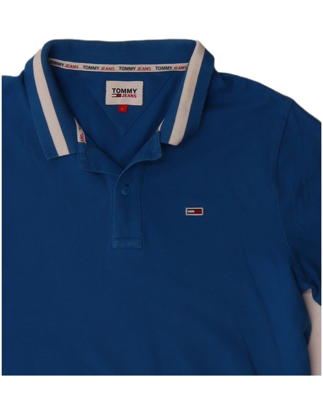 Męska koszulka polo Tommy Hilfiger, duża, niebieska, bawełniana