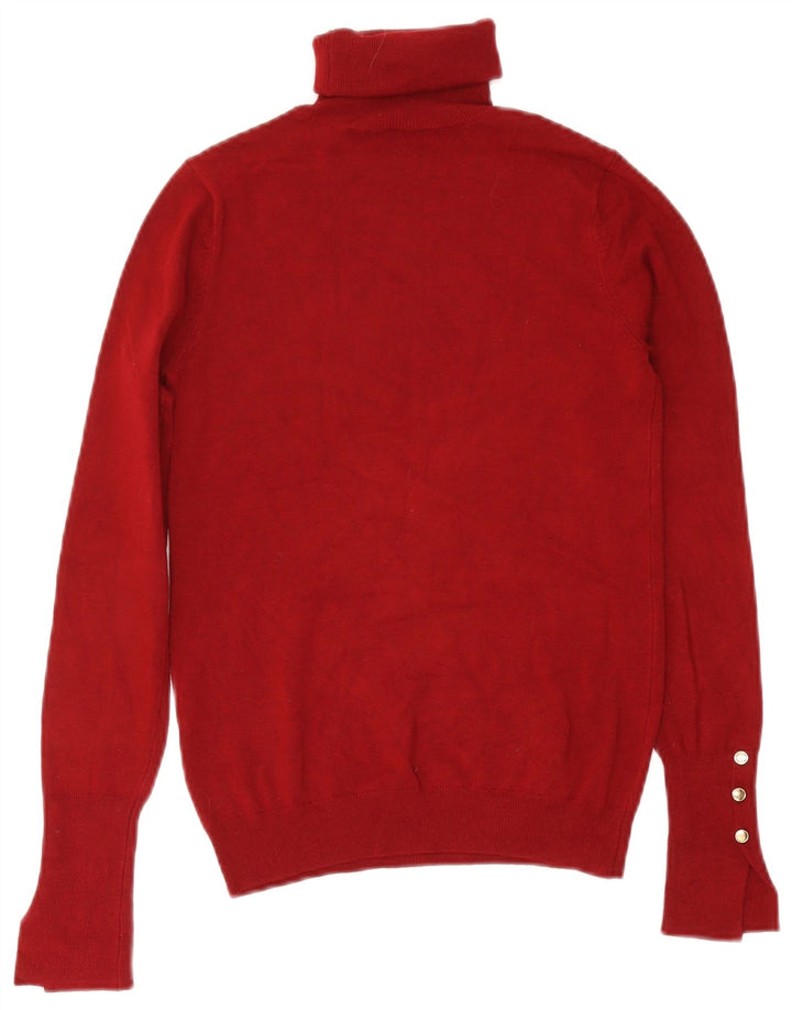 Sweter damski Zara z wywijanym dekoltem UK 12, średni burgund
