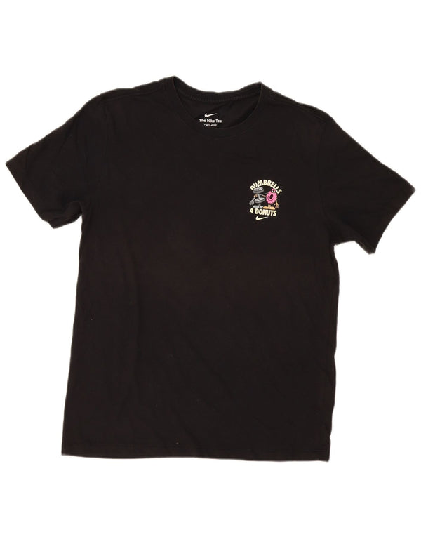 Męski T-shirt z grafiką Nike Hantle Donuts Top, średni czarny, bawełniany