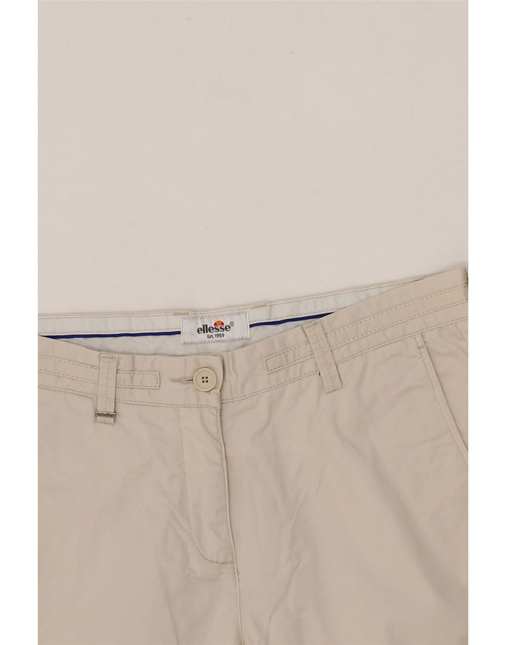 ELLESSE Womens Slim Chino Trousers IT 42 Medium W30 L25 Beige Vintage Ellesse and Second-Hand Ellesse from Messina Hembry 