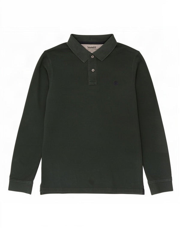 Timberland Mens Slim Fit Polo Shirt Medium Green Cotton
