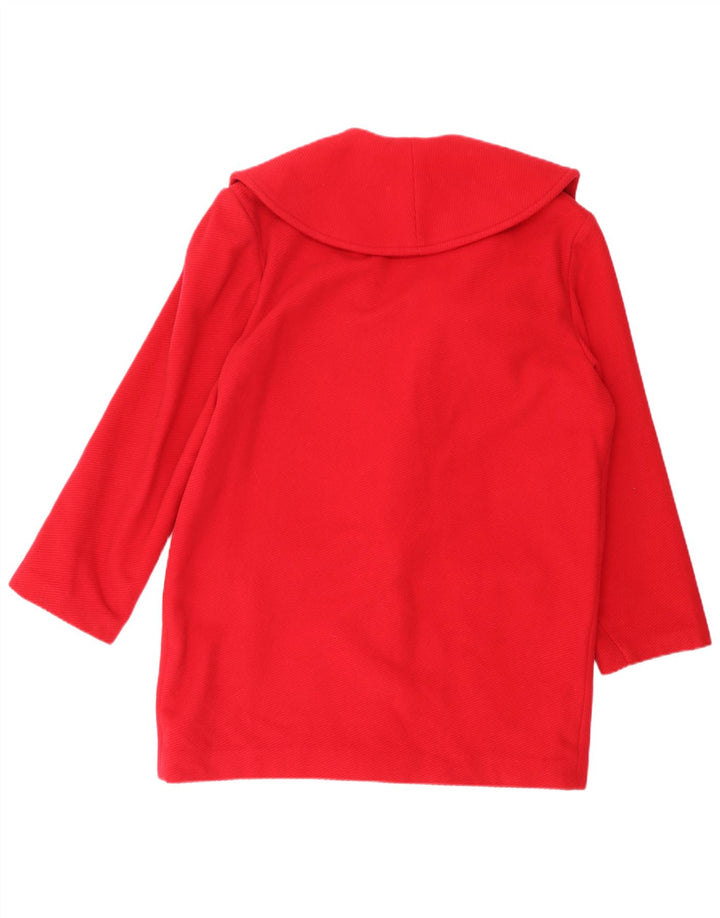 VINTAGE Womens Oversized Overcoat IT 46 Large Red Wool
