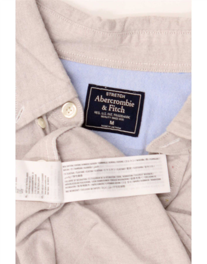 Abercrombie & Fitch Koszula męska Średnioszara bawełniana
