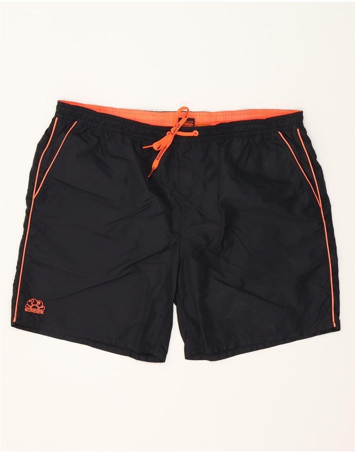 SUNDEK Mens Swimming Shorts 3XL Black Polyester