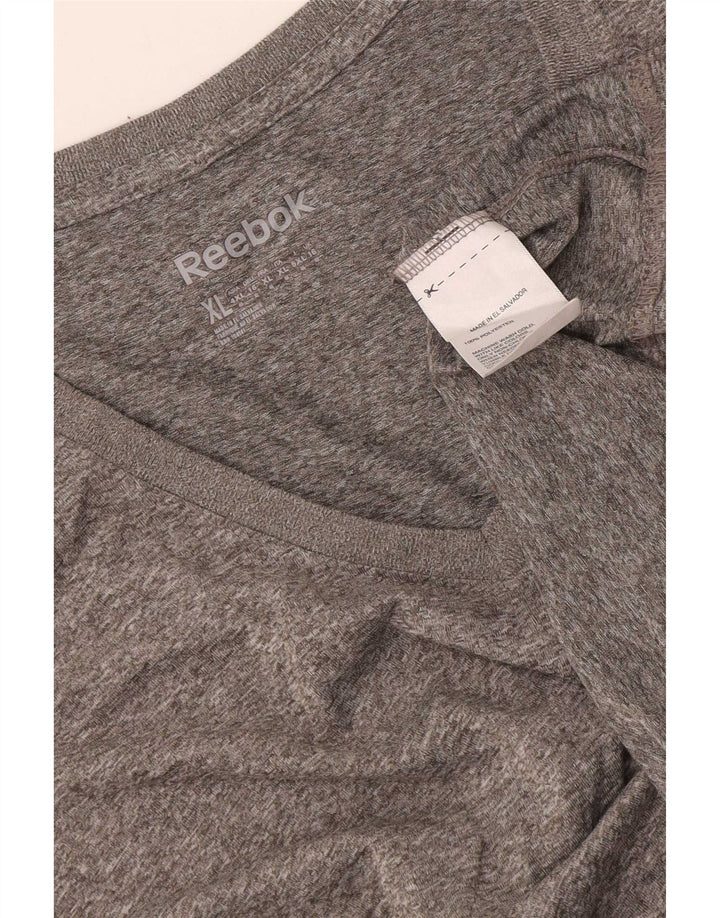 T-shirt damski Reebok Top UK 16, duży, szary, poliester