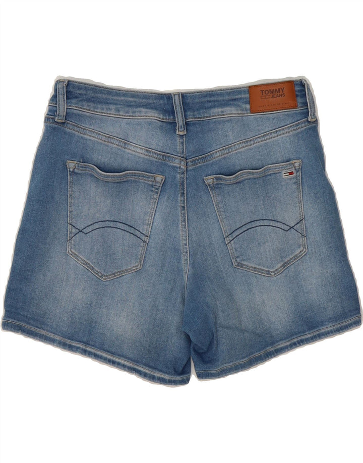 TOMMY HILFIGER Womens Mid Rise Denim Shorts W28 Medium Blue Cotton Vintage Tommy Hilfiger and Second-Hand Tommy Hilfiger from Messina Hembry 