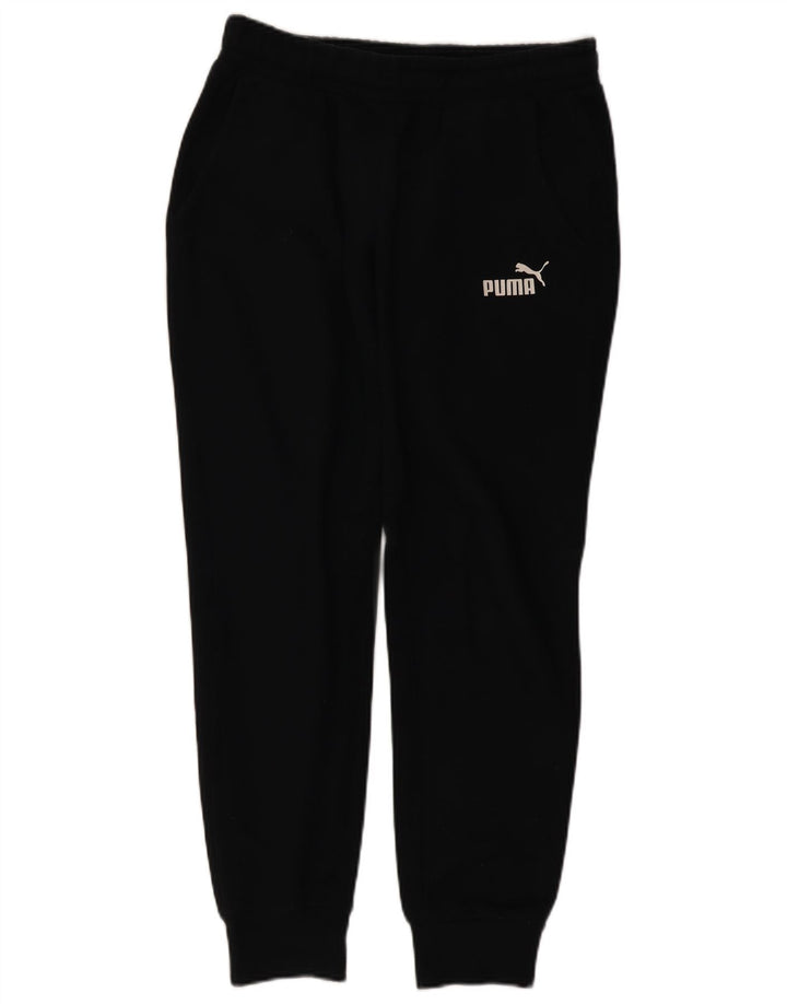 Męskie spodnie dresowe Puma Joggers, średnia czarna bawełna