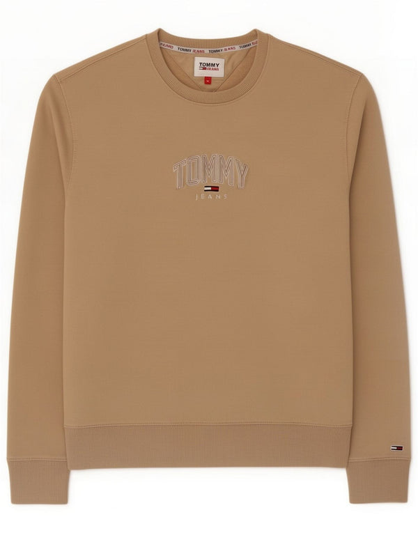 Męska bluza z grafiką Tommy Hilfiger Jumper Medium Beige Cotton