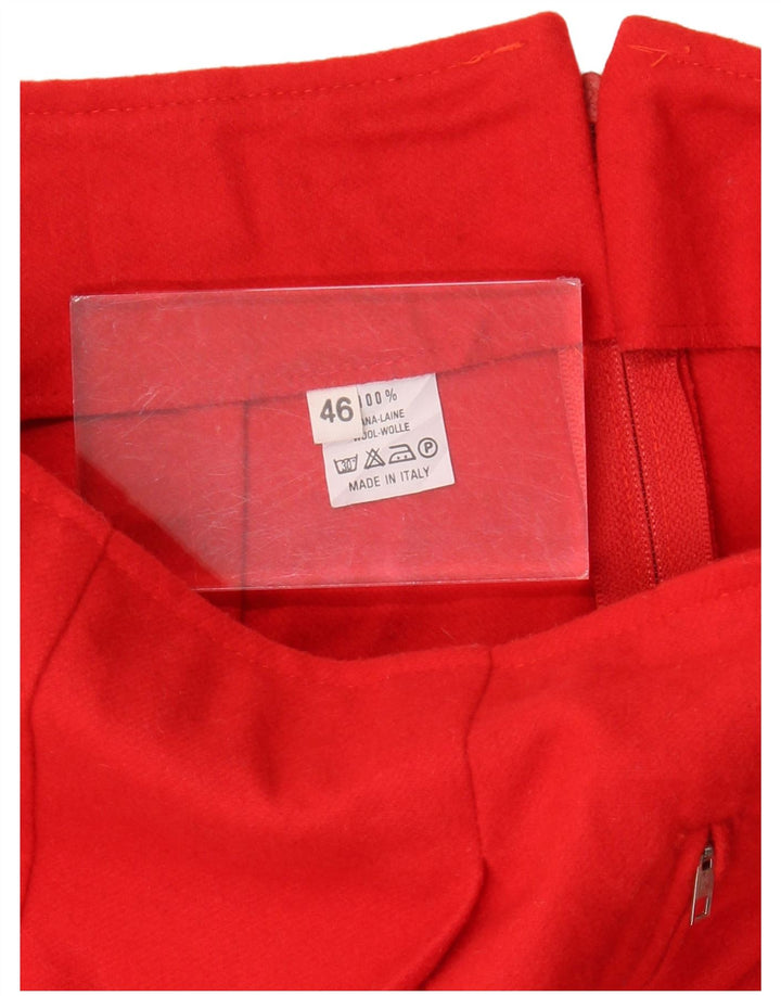 Vintage damskie spodenki z wysokim stanem IT 46 Large W30 czerwona wełna