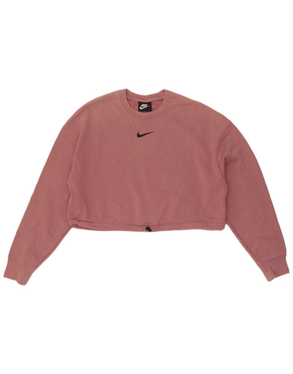 Damska bluza Nike Crop Graphic Jumper UK 14 Średnioróżowa bawełna