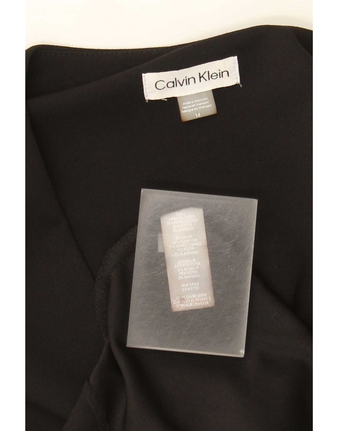 Damska sukienka bez rękawów Calvin Klein US 14, duży, czarny poliester