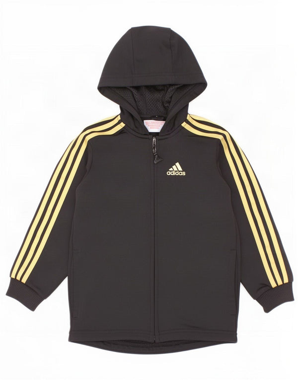 Chłopięcy sweter z kapturem i zamkiem Adidas 2-3 lata Czarny poliester