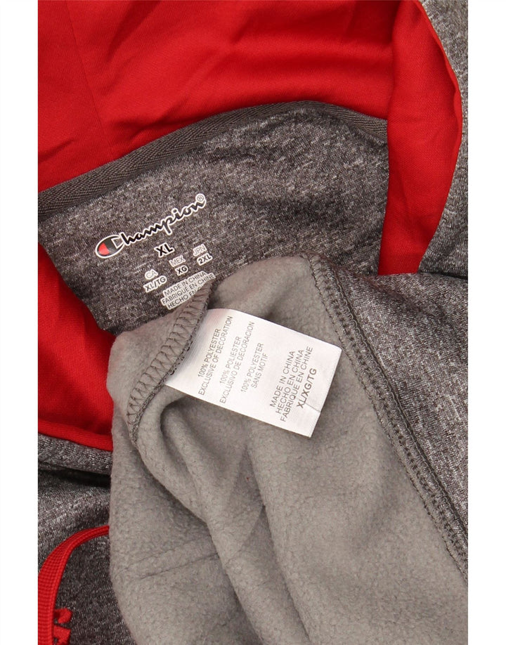 CHAMPION Mens Oklahoma Graphic Hoodie Jumper XL Grey Polyester Vintage Champion and Second-Hand Champion from Messina Hembry 