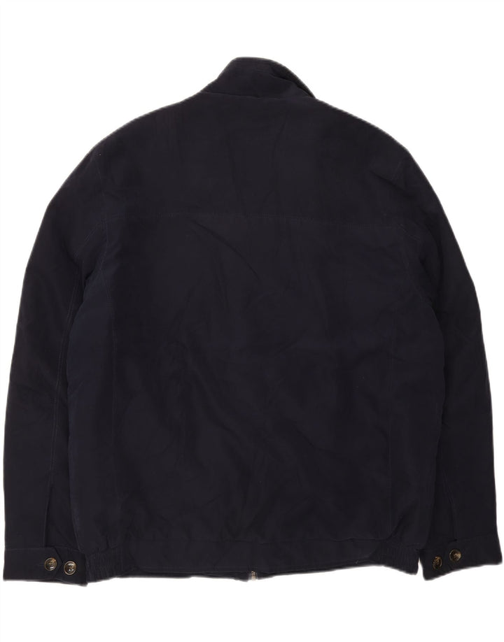 JAMES PRINGLE Mens Bomber Jacket UK 42 XL Navy Blue Polyester Vintage James Pringle and Second-Hand James Pringle from Messina Hembry 