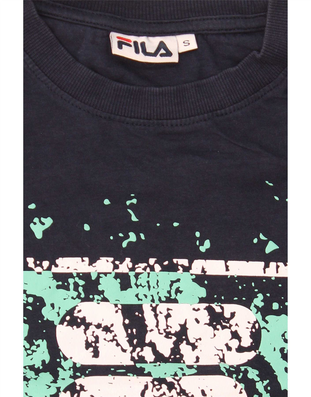 Męski T-shirt z grafiką Fila, mały, granatowy