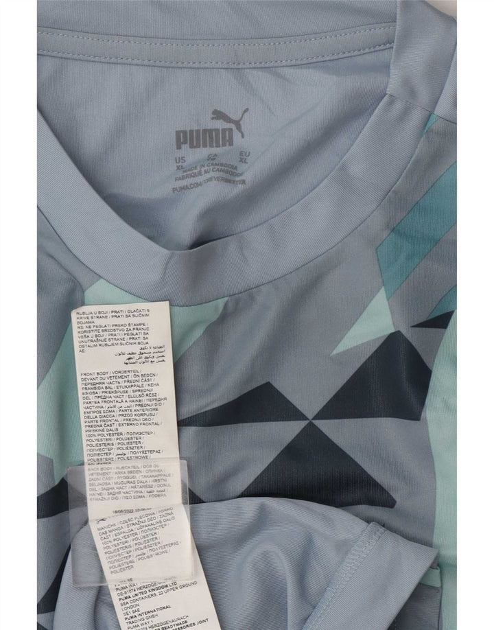 Męska koszulka Puma Top XL Niebieski geometryczny poliester