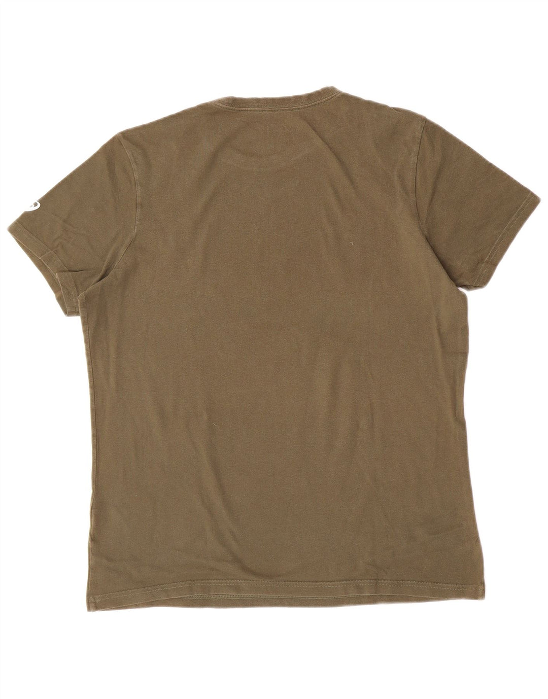 Męska koszulka z grafiką Asics, duża, bawełniana w kolorze khaki