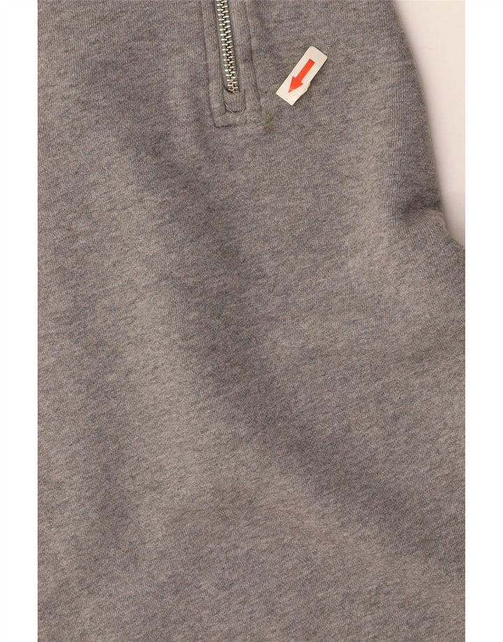 Męski sweter z zamkiem błyskawicznym FRED PERRY, duży, szary, bawełniany