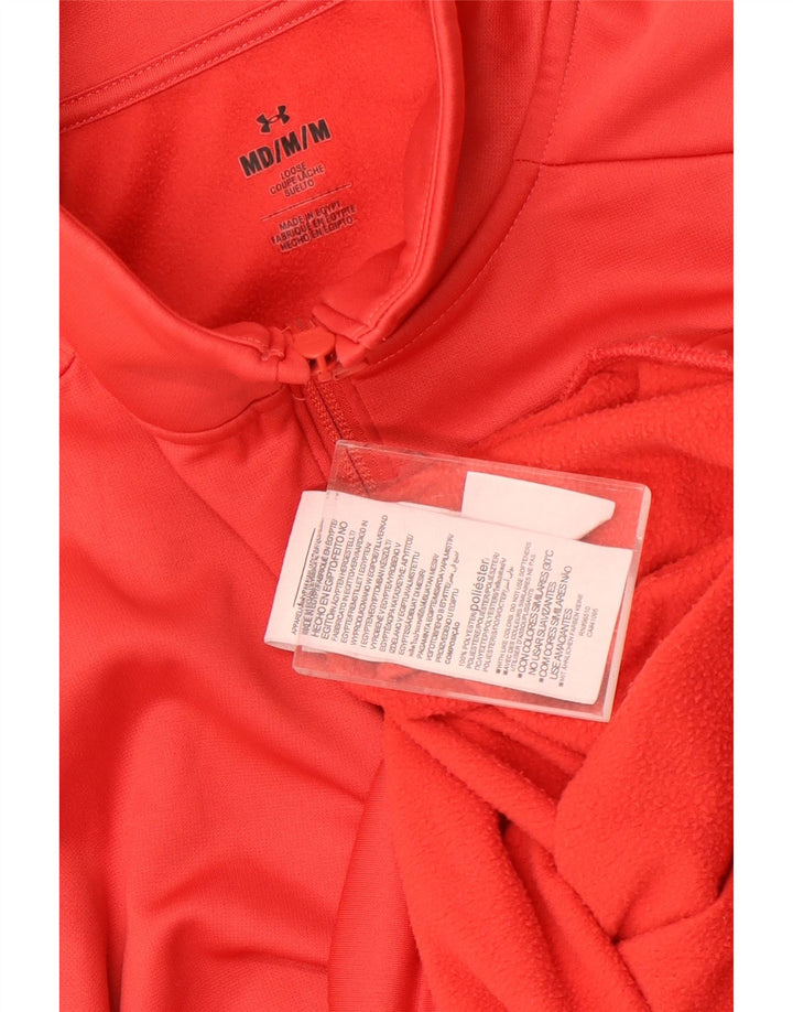 Męski sweter z zamkiem błyskawicznym Under Armour, średni czerwony poliester