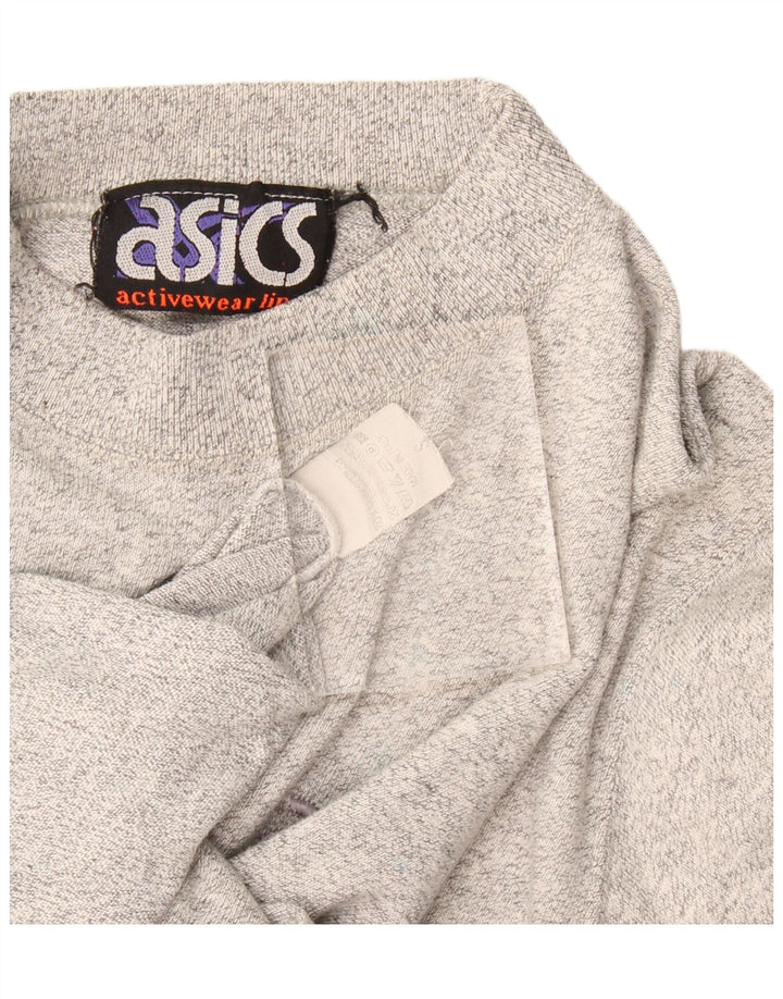 Męska koszulka Asics Top, średnia, szara, bawełniana nakrapiana