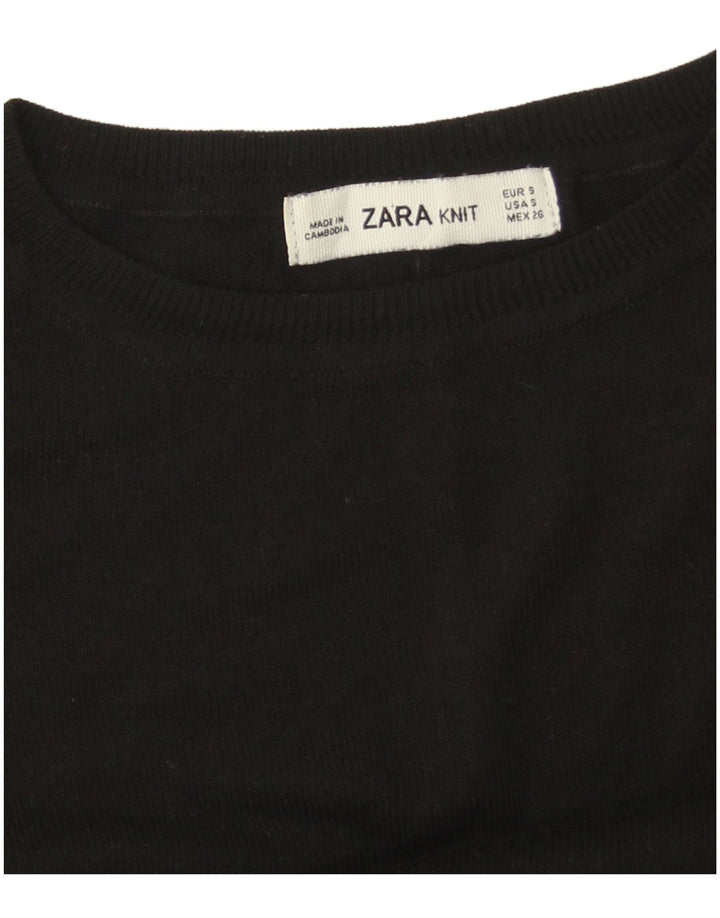 Damski sweter oversize z dekoltem w łódkę Zara UK 10 Small Black