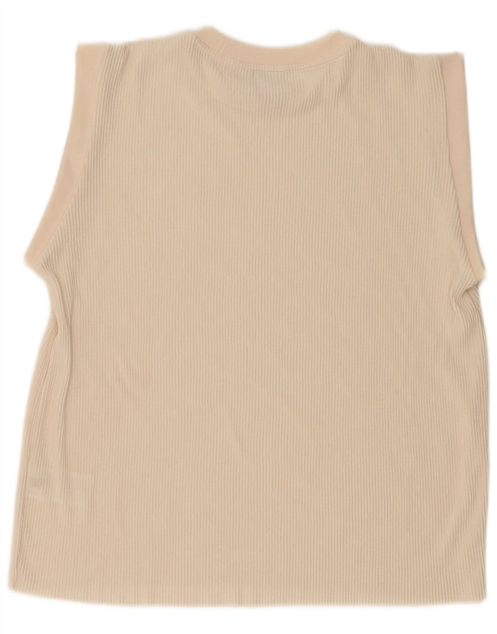 Damska kamizelka oversize Adidas Top UK 8 Small Beżowy Poliester