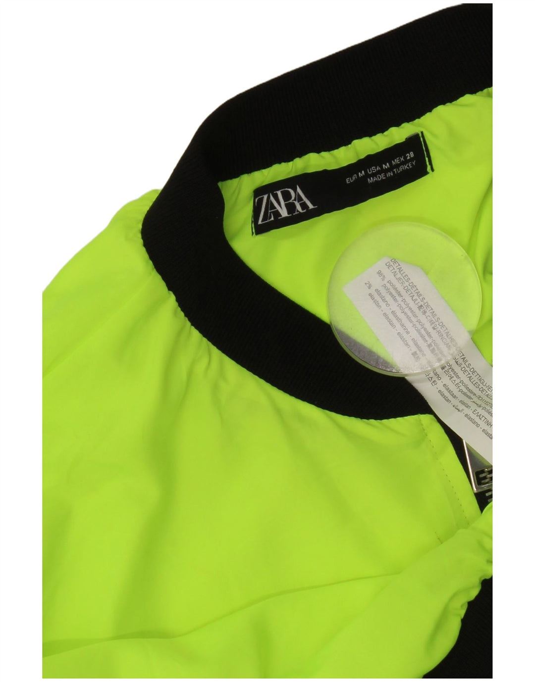 Damska kurtka dresowa Zara Crop Top UK 14 w kolorze średniożółtym
