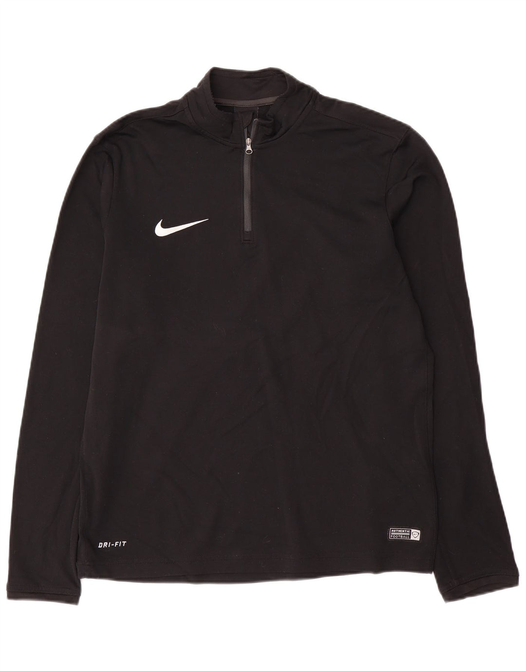 Męski dres Nike Dri Fit z zamkiem błyskawicznym na szyi, średni czarny poliester