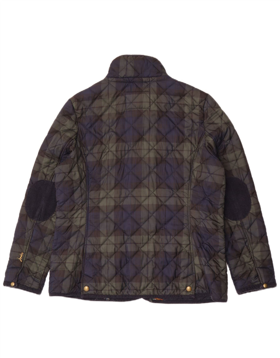 Damska pikowana kurtka Joules UK 18 XL, granatowa, poliester w kratę