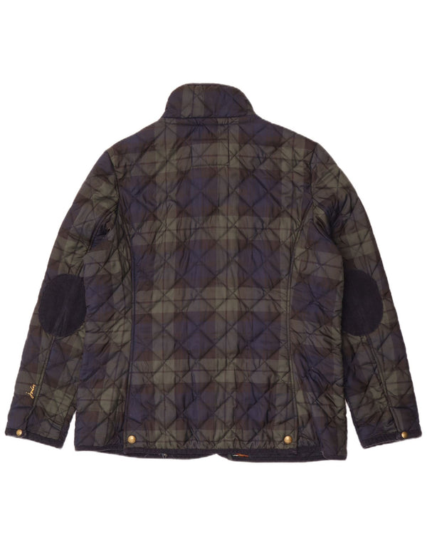 Damska pikowana kurtka Joules UK 18 XL, granatowa, poliester w kratę