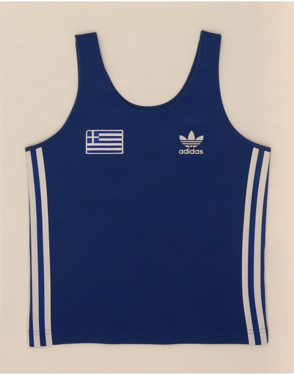 Damska kamizelka Adidas Crop Top UK 10 Small Blue Cotton