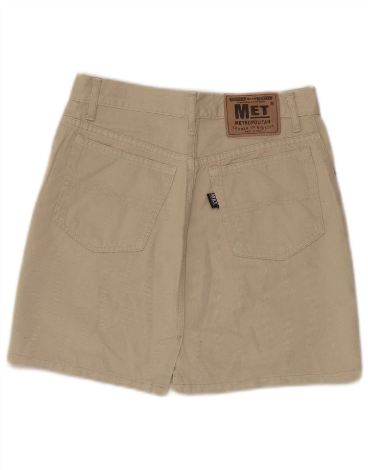 Spódnica damska Metropolitan w kształcie litery A W30 Średni beż bawełniana