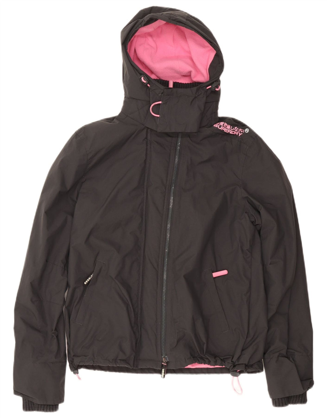 SUPERDRY Damska kurtka wiatrówka The Windcheater Graphic UK 18 XL, szara