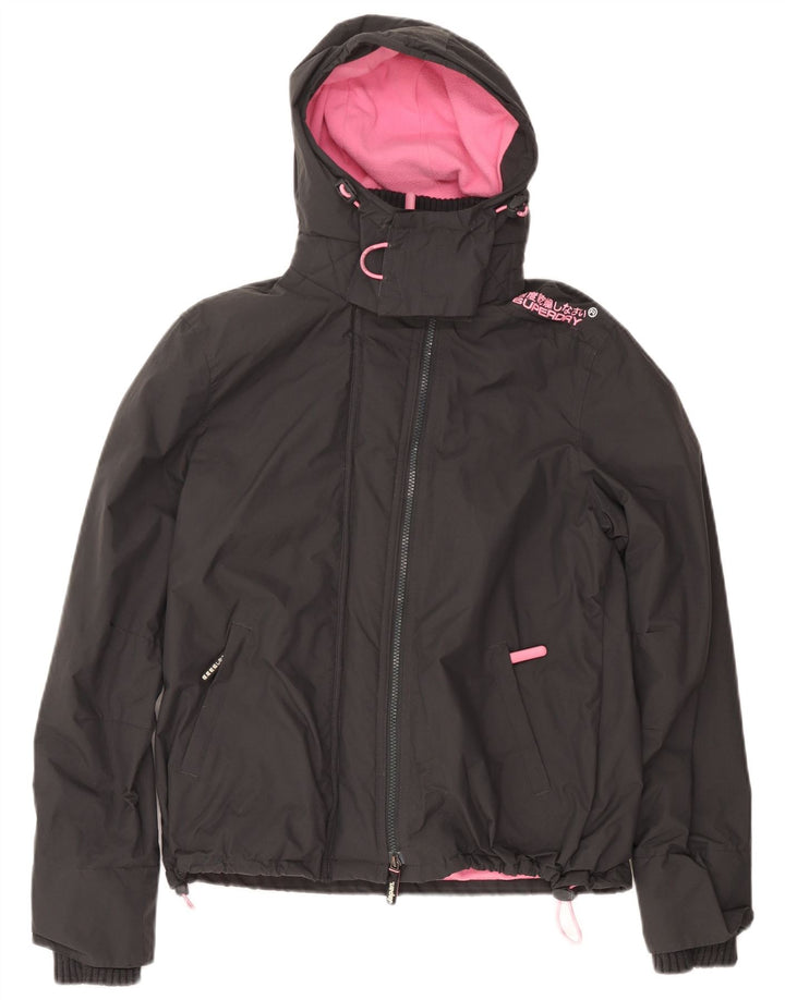 SUPERDRY Damska kurtka wiatrówka The Windcheater Graphic UK 18 XL, szara