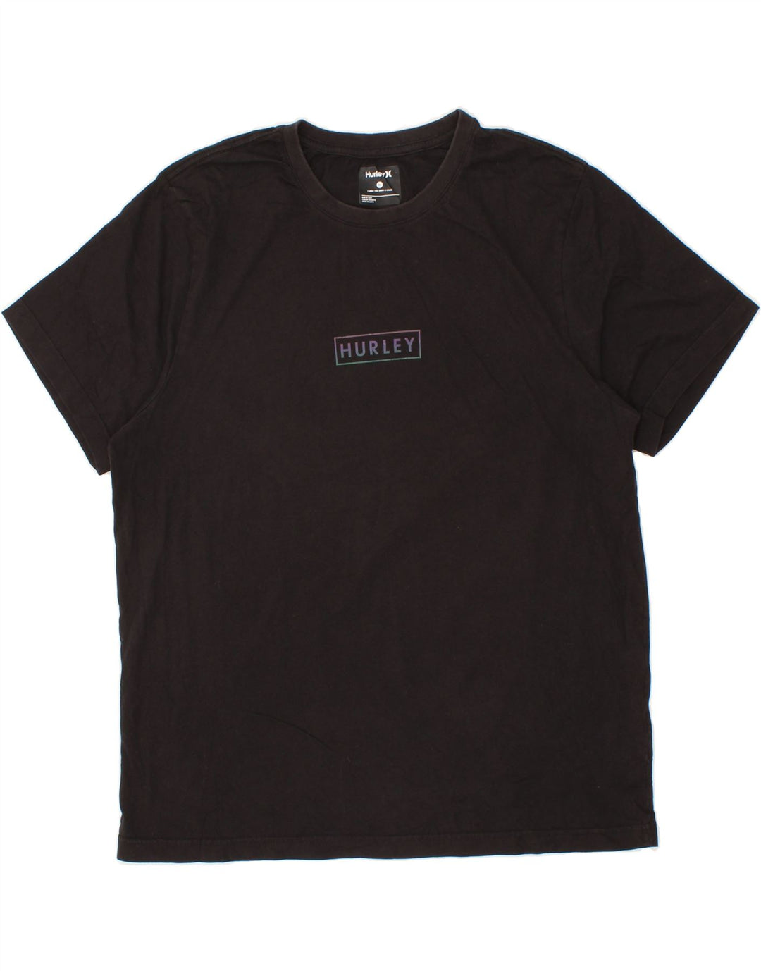 HURLEY Mens T-Shirt Top XL Black Cotton Vintage Hurley and Second-Hand Hurley from Messina Hembry 