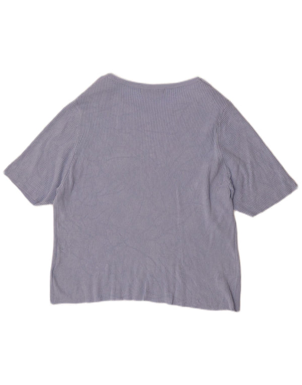 T-shirt damski Marks & Spencer Top UK 24 4XL Niebieska wiskoza