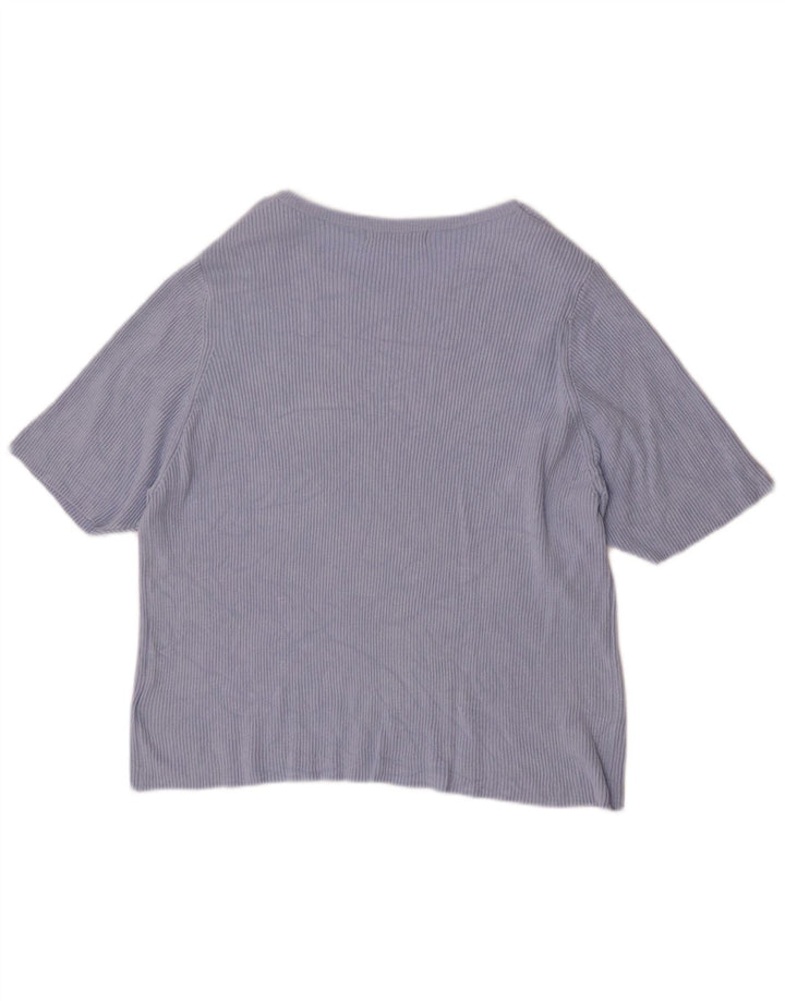 T-shirt damski Marks & Spencer Top UK 24 4XL Niebieska wiskoza