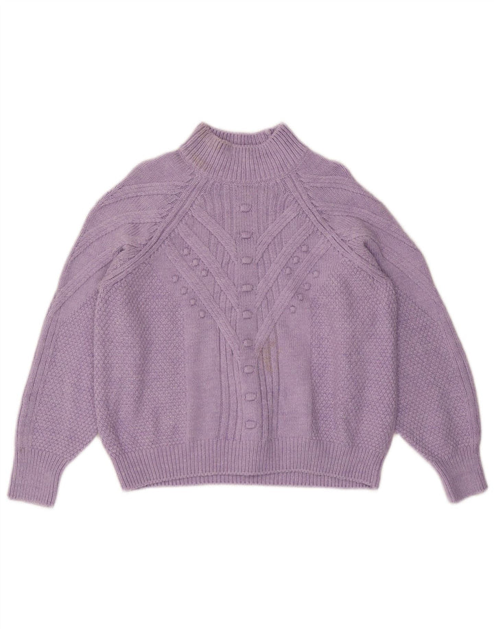 Marks & Spencer Damski sweter z golfem UK 14, średni fiolet