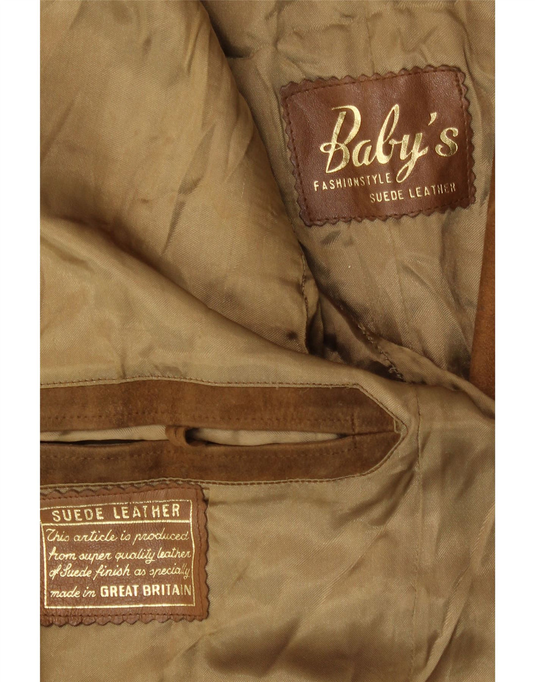 Vintage męska zamszowa marynarka zapinana na 3 guziki UK 38 średni brązowy zamsz