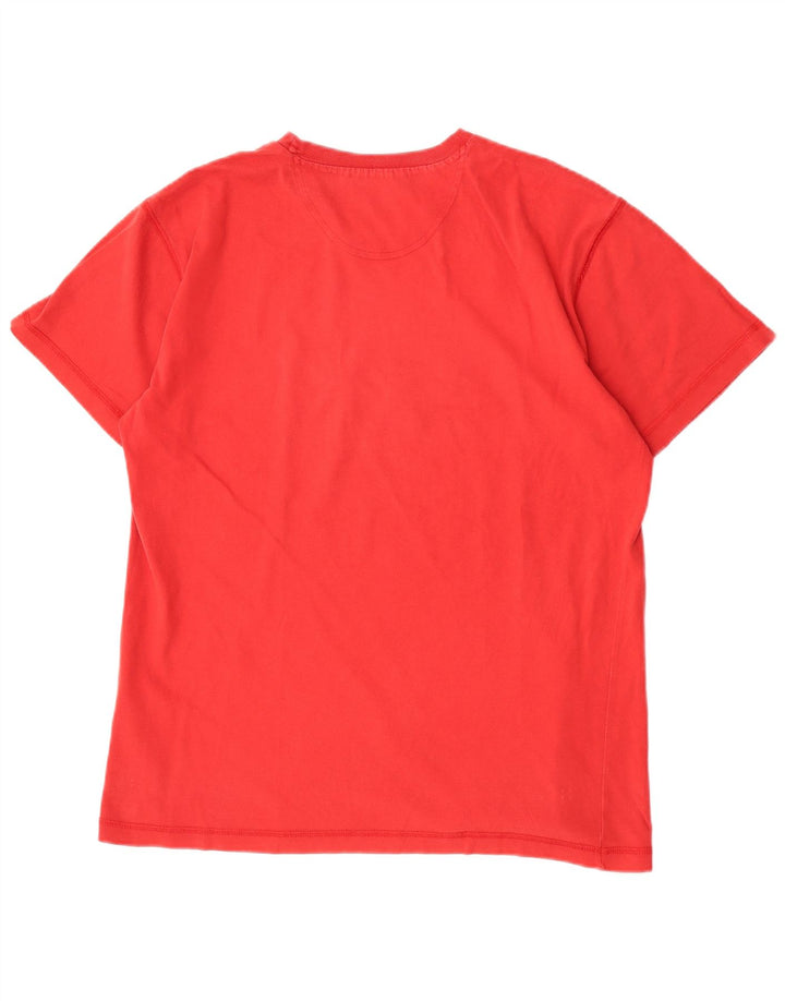 Męski T-shirt Champion z grafiką, duży, czerwony, bawełniany