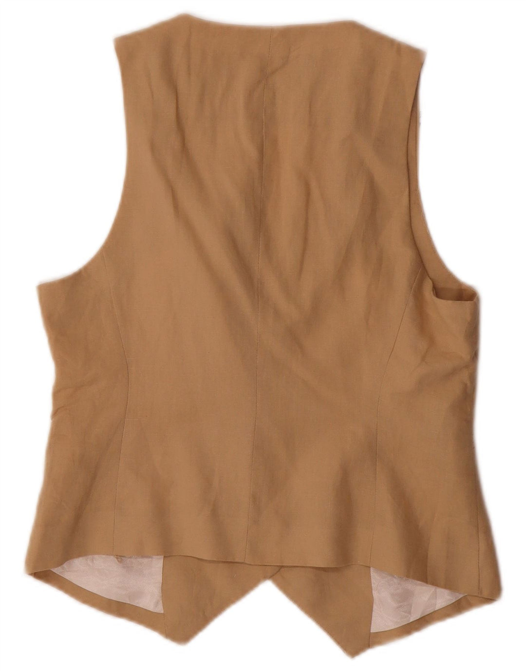 Kamizelka damska Zara UK 10 Small, beżowa, lniana