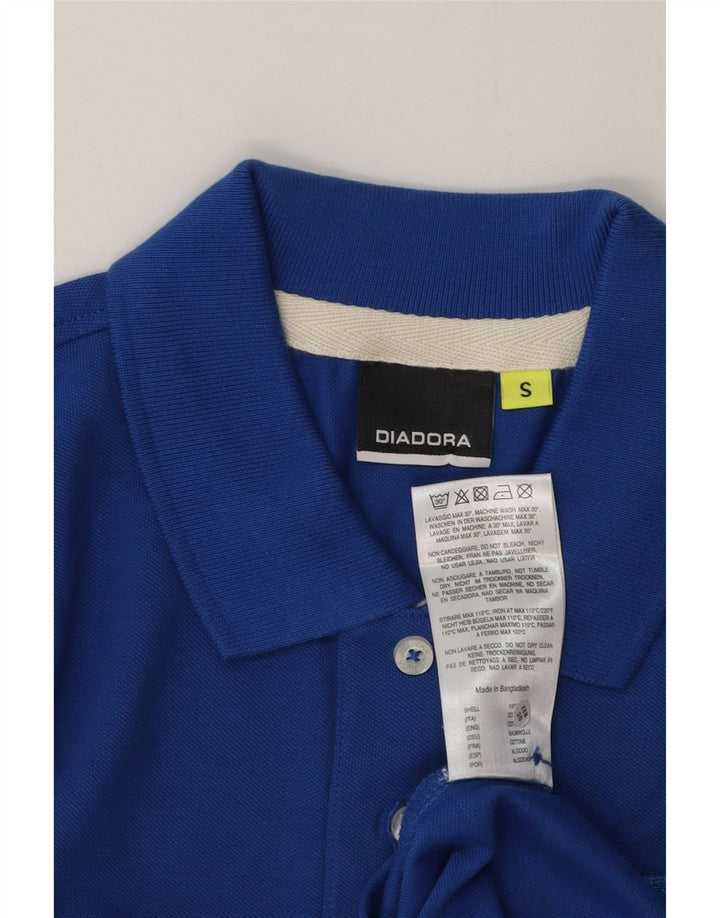 Męska koszulka polo Diadora, mała, niebieska, bawełniana