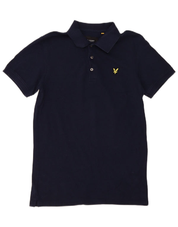 Męska koszulka polo Lyle & Scott, mała, granatowa, bawełniana