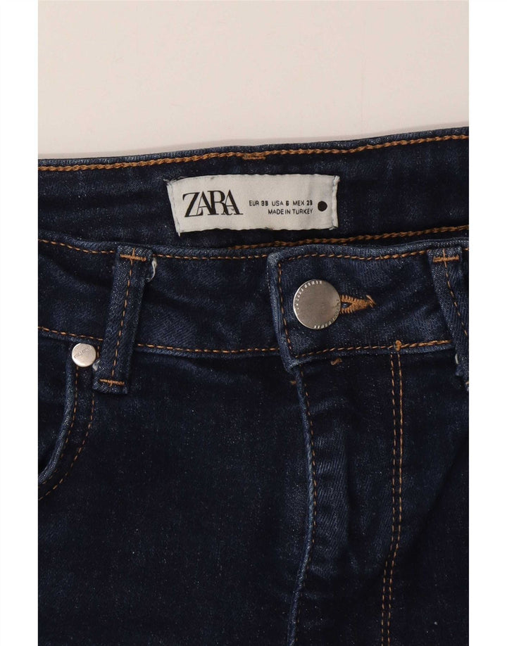 Damskie jeansy rozkloszowane Zara EU 38 Small W28 L33 Granatowe