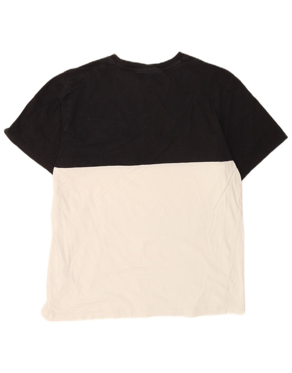 Męski T-shirt Fila z grafiką, bawełniany, średniej wielkości, w kolorze czarnym