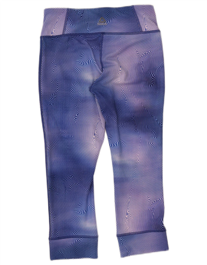 Damskie legginsy Reebok Capri UK 8/10 w małe niebieskie paski